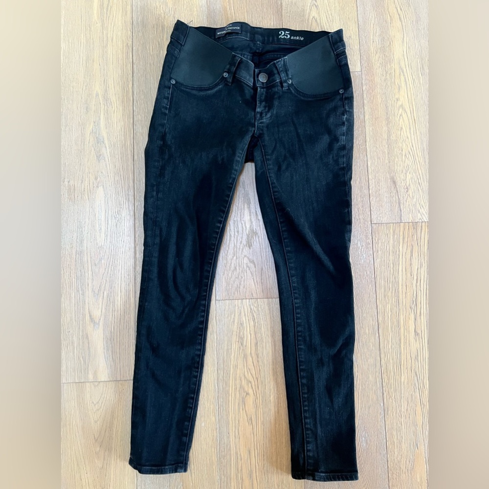 J. Crew Toothpick Skinny Maternity Pull-On Jeans Black